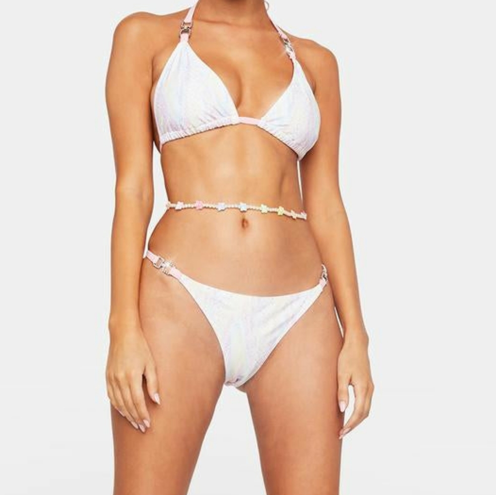 Hustler Opal Triangle Bikini With Rhinestone Embellished Strap Charms (6)